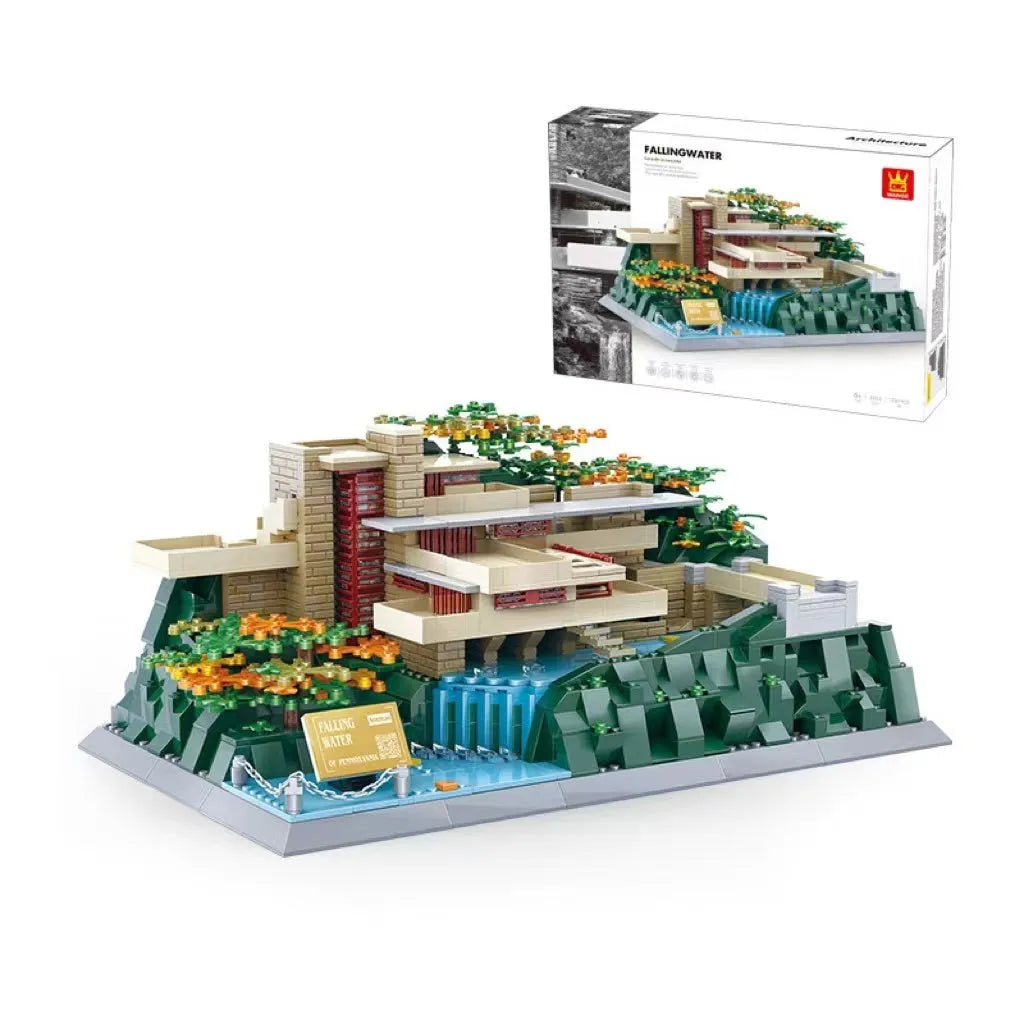 Wange building blocks set with over 800 ABS plastic pieces for landmark construction