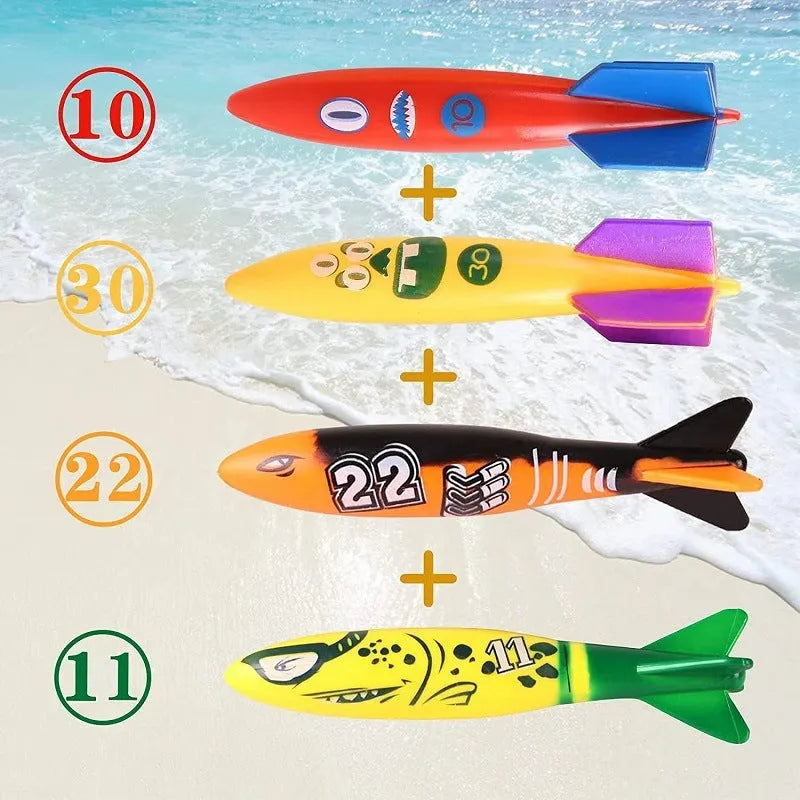 20-pack plastic diving toys in assorted colours for children's swimming pool treasure hunting play