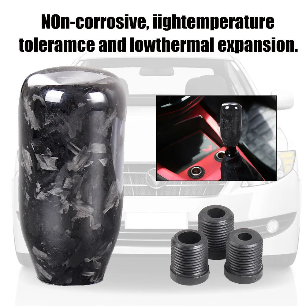 Irregular forged carbon fiber gear head model SFN091 in carbon fibre and aluminium, 150g, with three style options