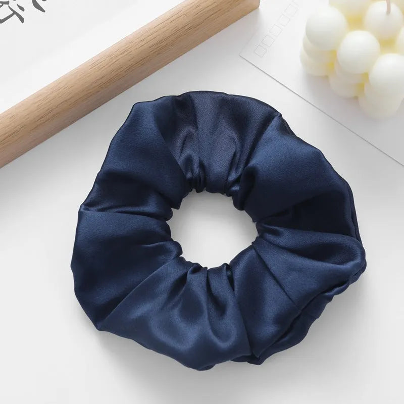 Handcrafted silk hair ring headband 6cm wide in multiple colours including black and navy blue