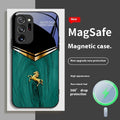 Samsung Galaxy phone case with metal build, sprayed finish, and magnetic ring in black