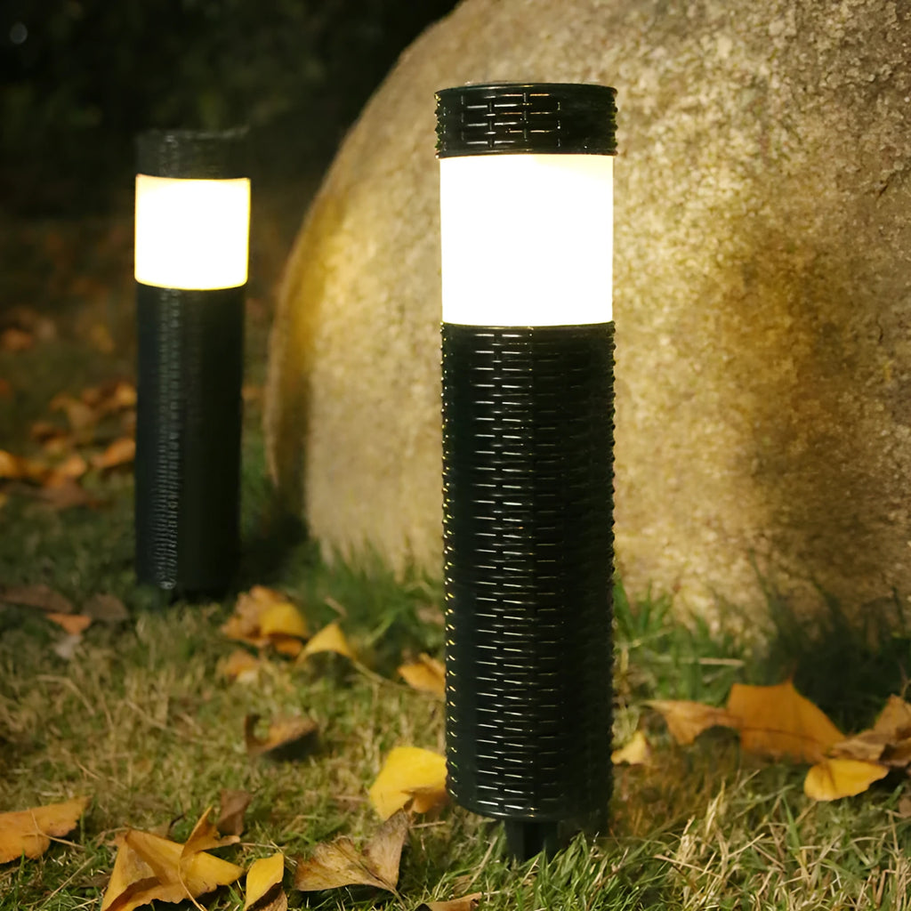 Outdoor waterproof garden light for villa courtyard, abstract design, 65x350, 5W, simulation flame/warm/white light