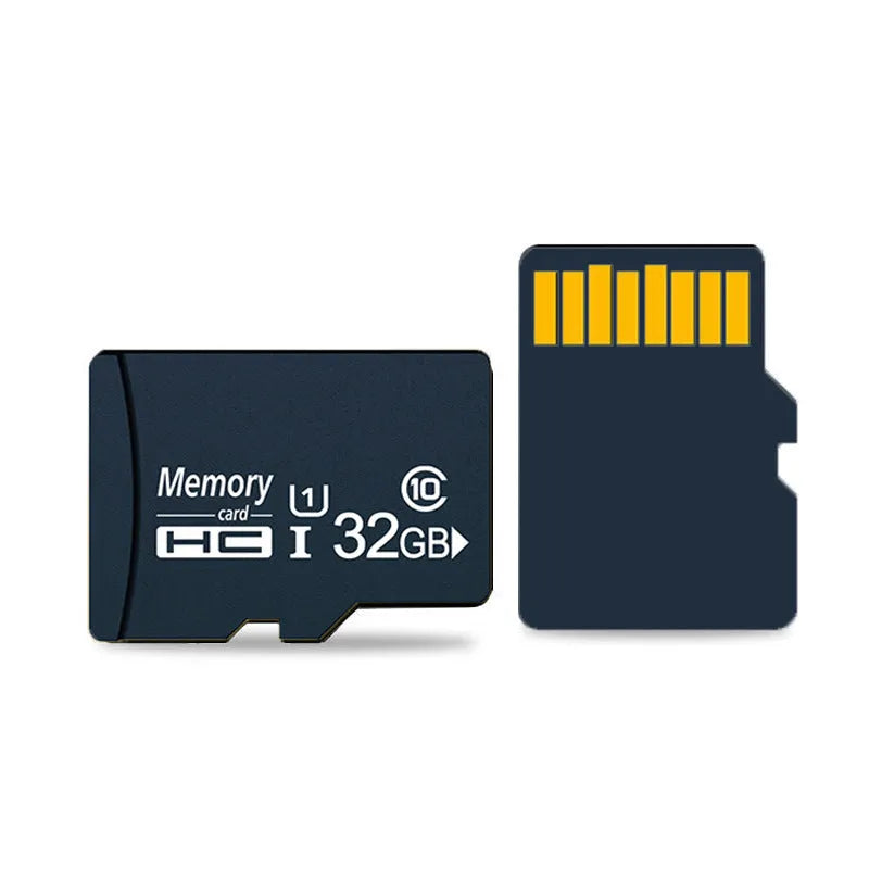 8GB black TF memory card with gold contacts on white background