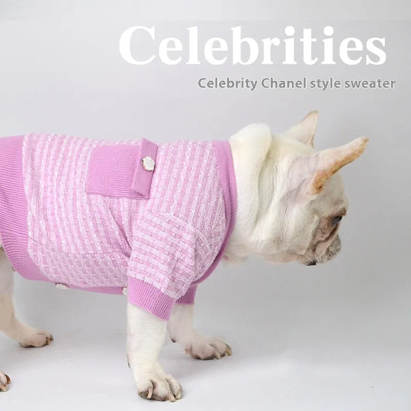 Classic style wool pet clothing for Schnauzer dogs in autumn and winter seasons