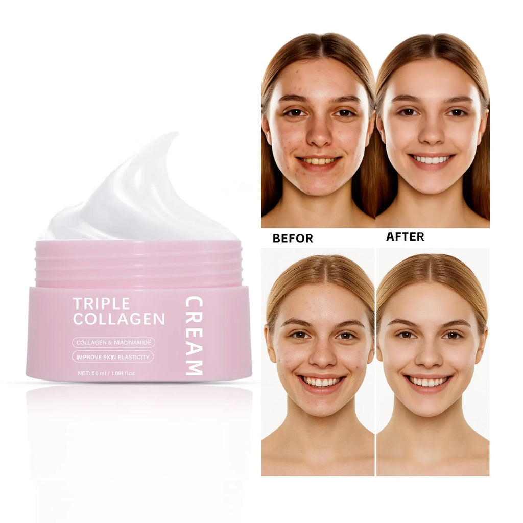 Triple Collagen Egg White Icing face cream 50ml neutral package front view