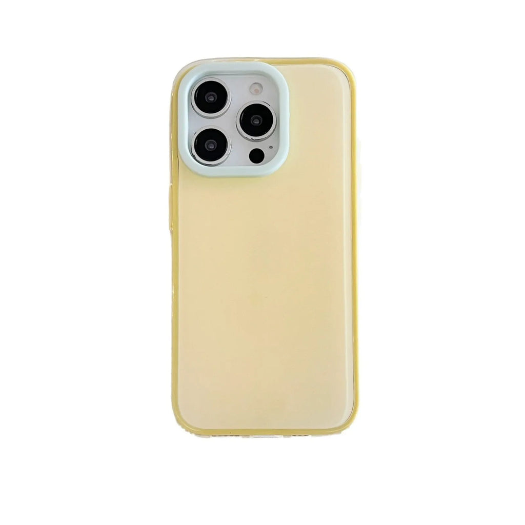 Simple solid colour jelly TPU phone case for iPhone 11 to 16 Pro Max in blue