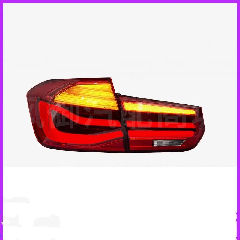 Modified streamer design LED tail light assembly for BMW 3 Series, shown in red and black smoke finishes.