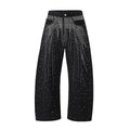 Loose-fitting wide-leg cotton trousers in black and blue colour options