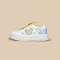 Meow Rabbit Sea Salt Cheese colour youth mesh sneakers with cross straps and lace-up closure