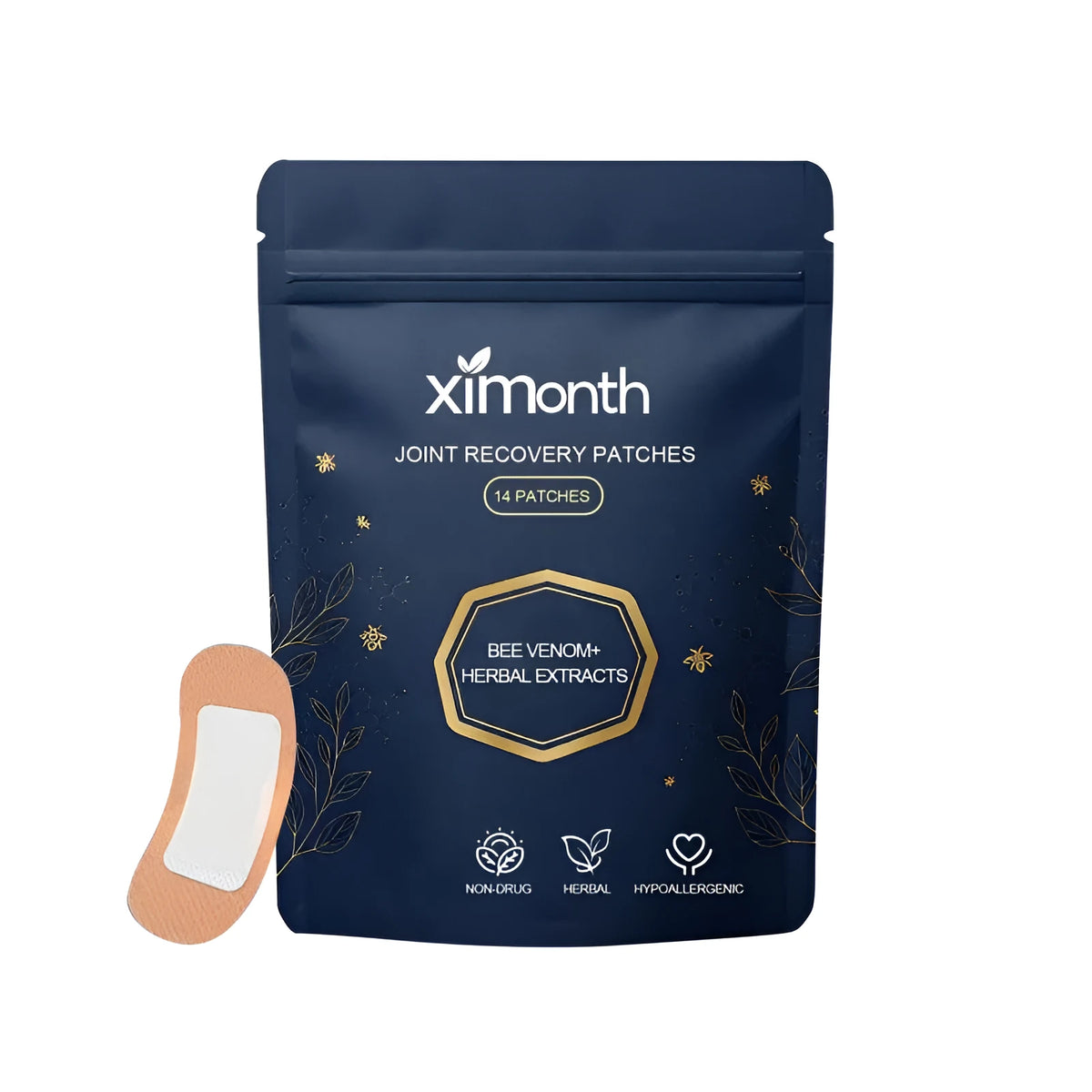 Joint recovery patches with bee venom and Artemisia absinthe extract in a 14-patch pack