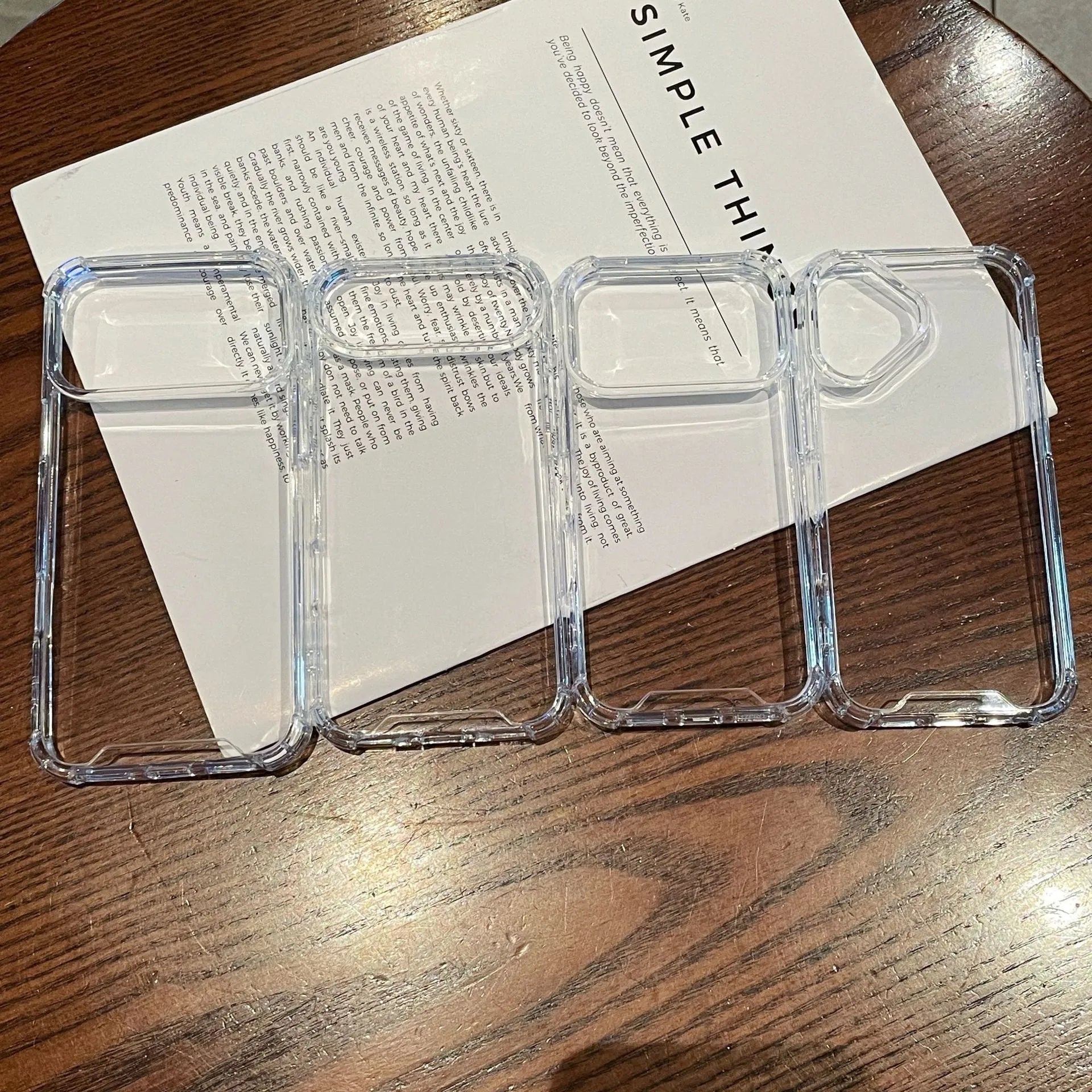 Transparent drop-resistant phone case for iPhone 11 to 17 series with airbag protection