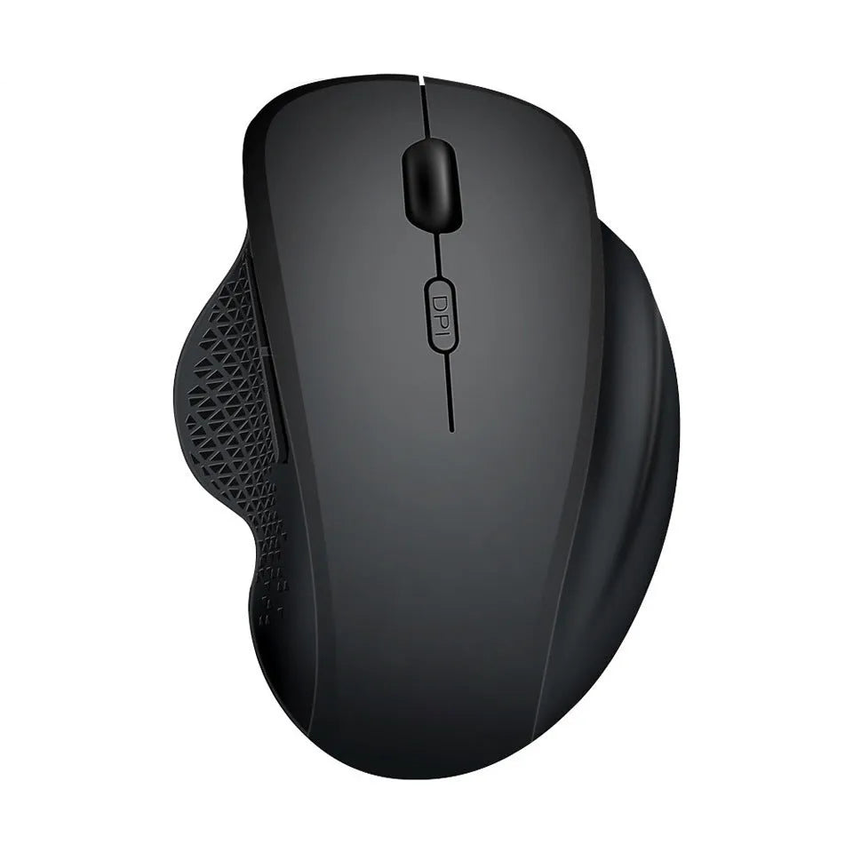 Black or grey self-charging wireless USB mouse for laptops with charging cable