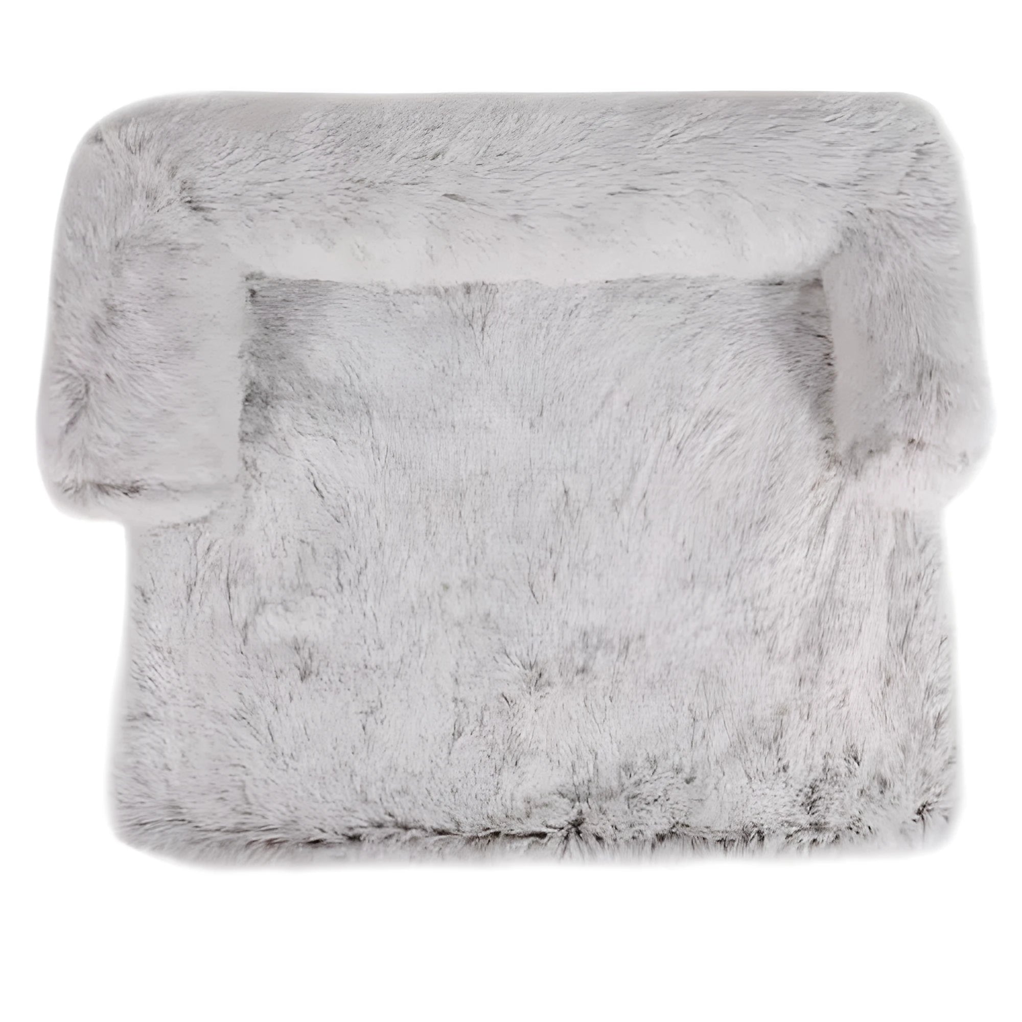 Grey dog bed with plush velvet cover and raised rim for small to large breeds