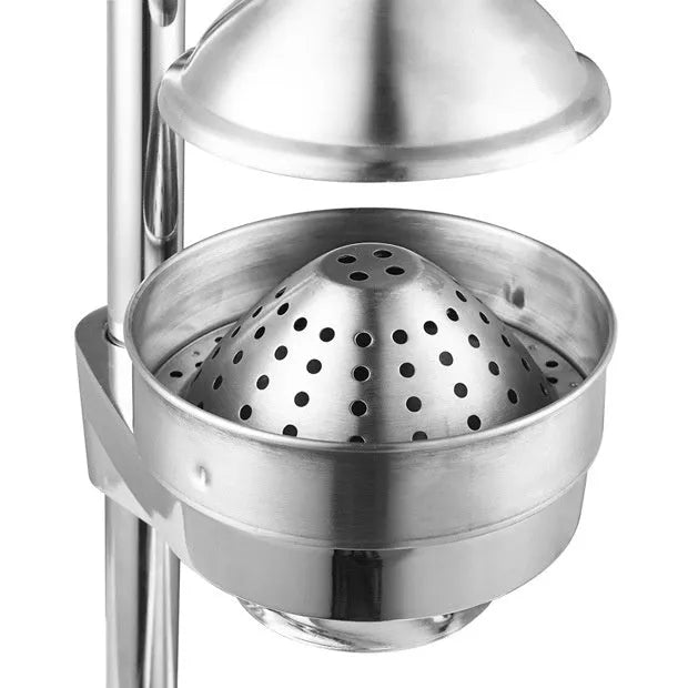 Commercial orange juice squeezer juicer, manual metal citrus press, Chinese style, single mold, silver finish