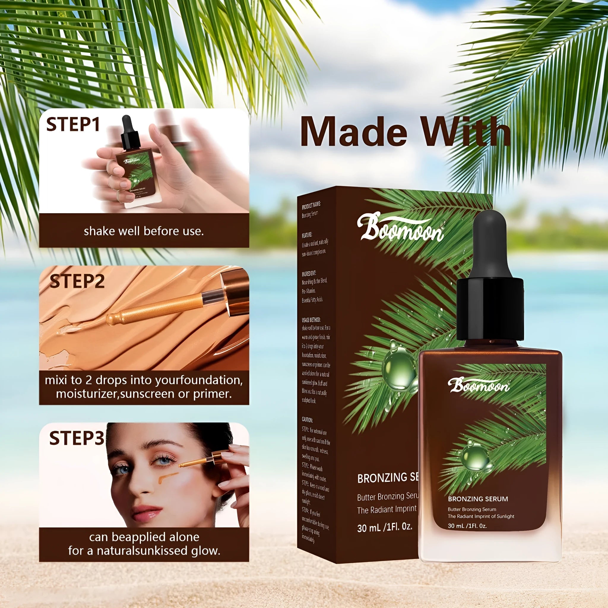Bronze Black Care Solution 30ml bottle for coloured circle contact lenses measuring 101mm by 45.3mm