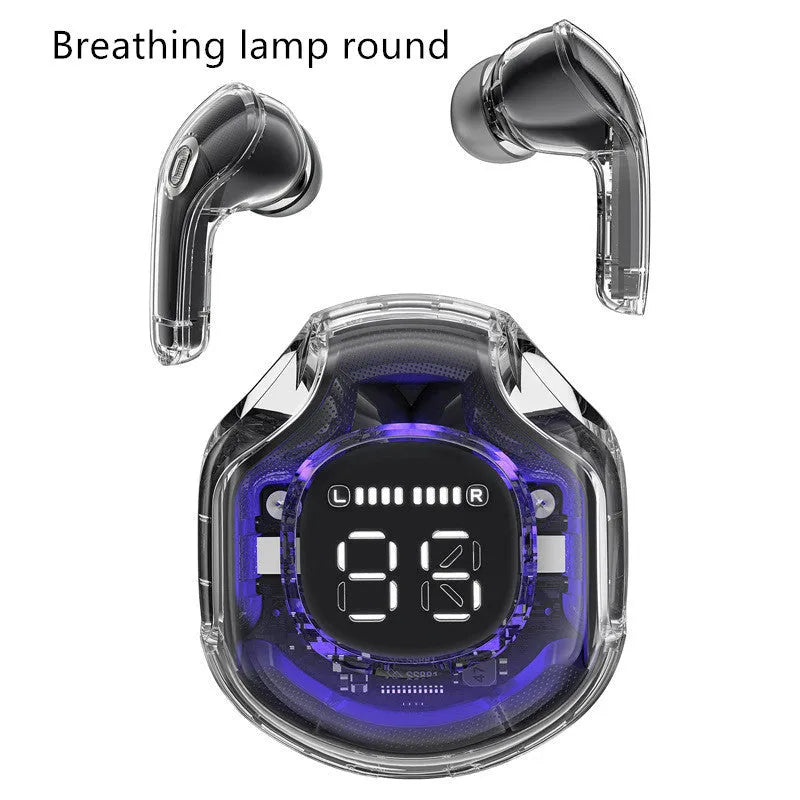 Transparent wireless Bluetooth headset in multiple colours with in-ear design