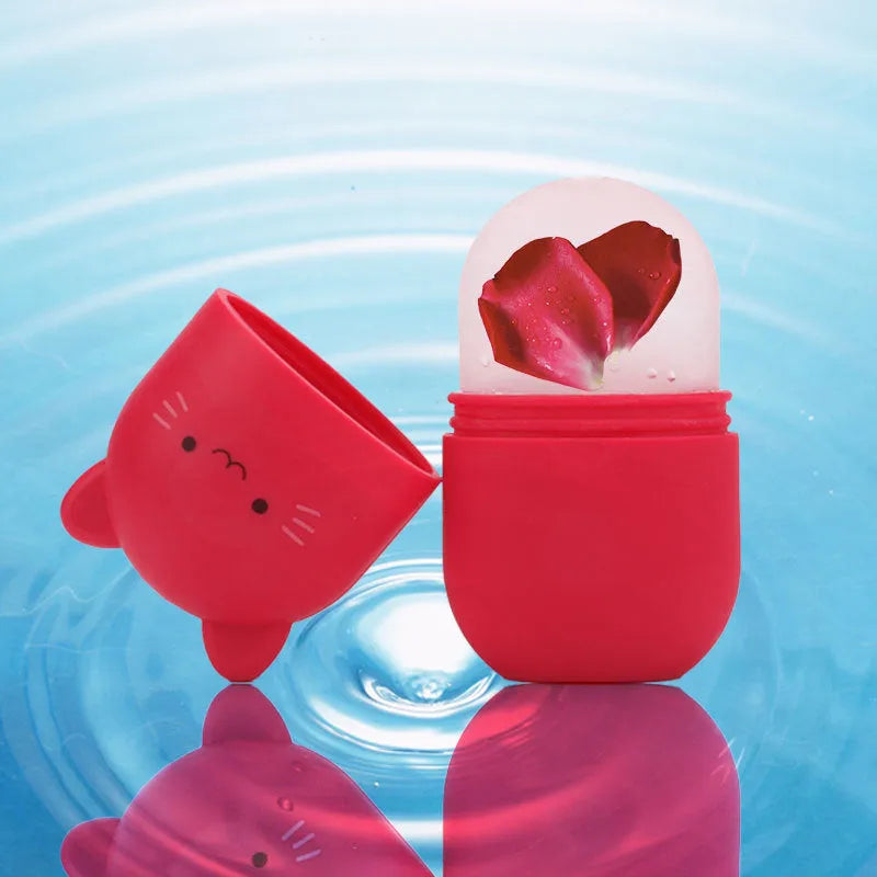 Silicone ice tray for facial massage 100ml six colours black light blue pink purple rose red yellow