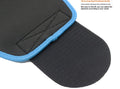 Neoprene lumbar support fitness belt in black, shown on a waist.
