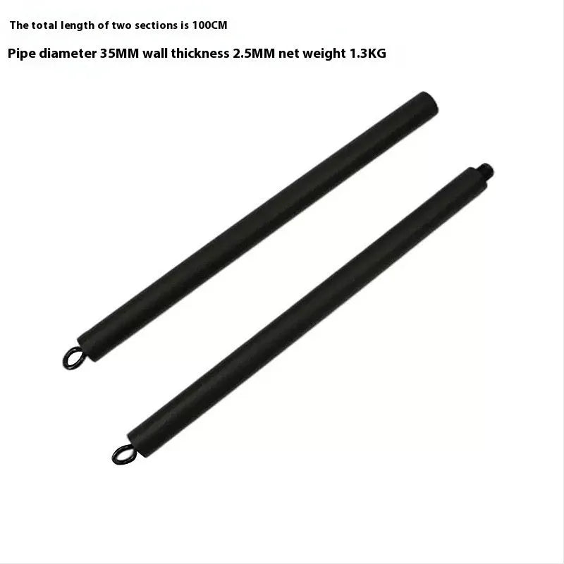 Two-segment push pull fitness stick for yoga and pilates resistance training