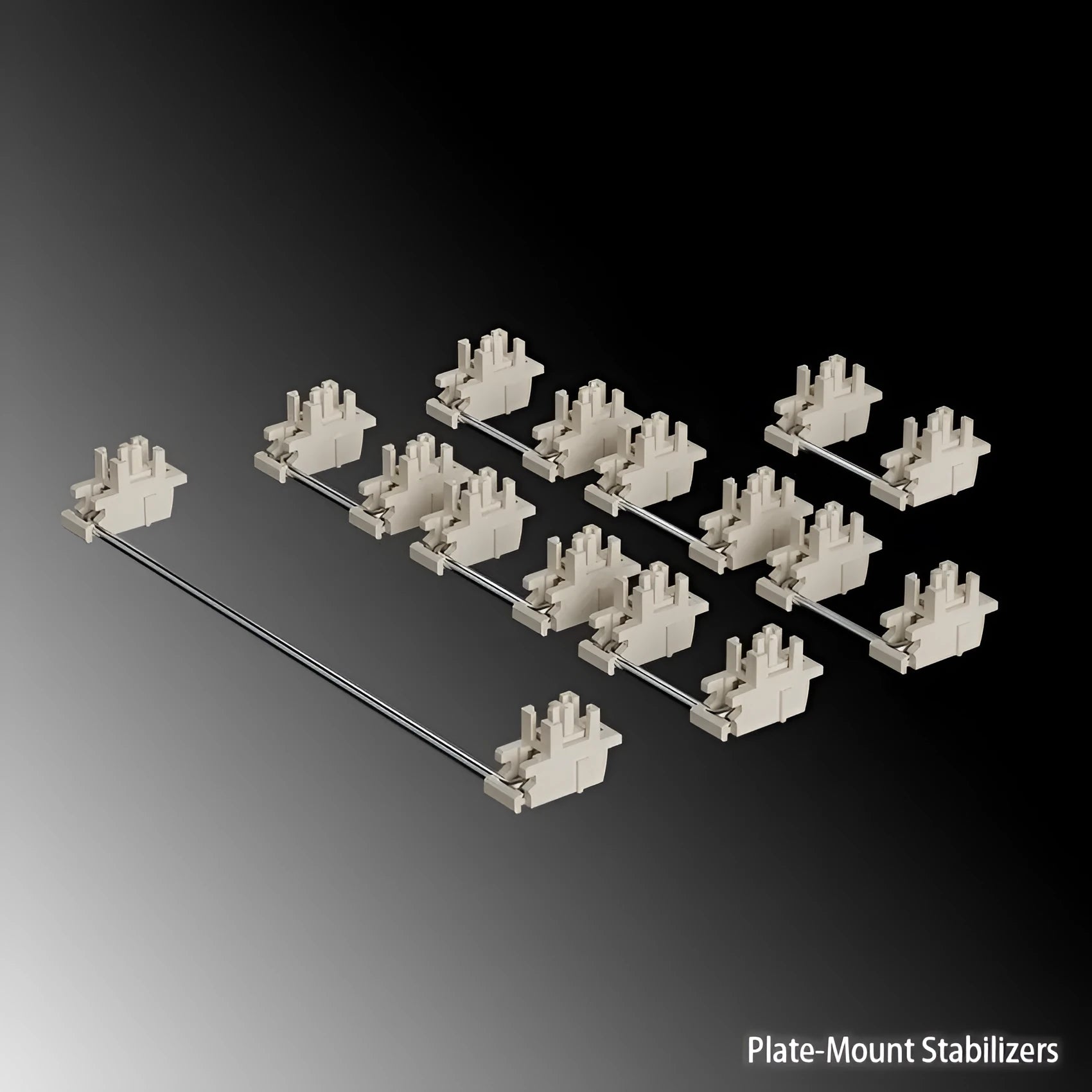 Keyboard shaft mechanical keyboard accessories kit showing black and milky white components with 4.3-inch screen