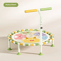 Foldable children's indoor trampoline with alloy frame and Little Monster Park shape, one bounce bed included