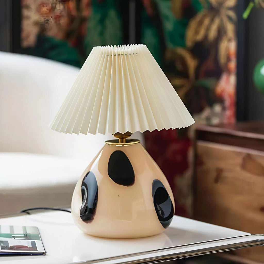 Nordic ceramic dimming table lamp with Panda design for bedside use
