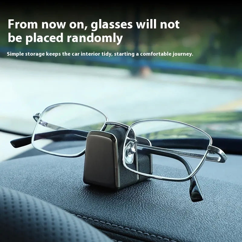 Car dashboard sunglasses clip in four colours: black, grey, green, and red.