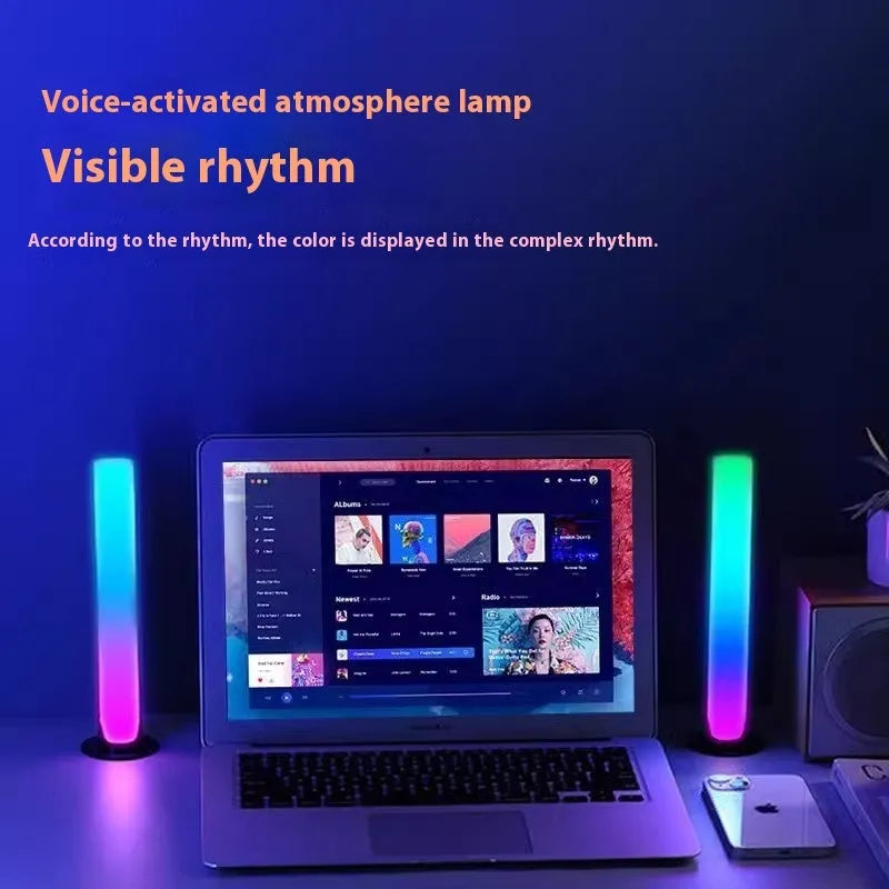 Music rhythm lamp LED contour light bar with 2.4G remote control and screen synchronisation