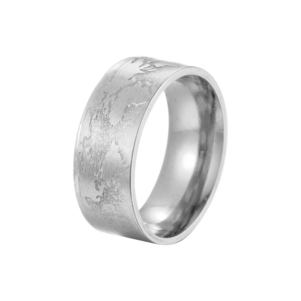Stainless steel geometric dopamine ring in gold colour, size 9, style option A