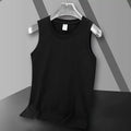 Cotton heavy vest summer sleeveless loose fit solid colour round hem Korean style