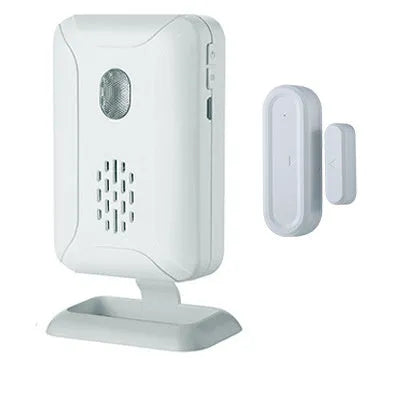 Wireless door sensor chime receiver unit with LED display and sensor, 280m range, 36 chimes, 5 modes for home and business security