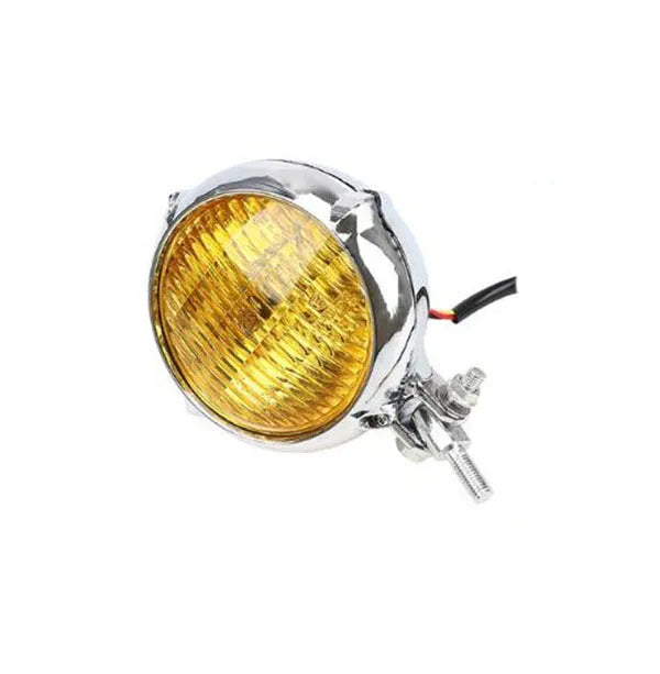Harley headlights with black electroplated aluminium housing and halogen bulb