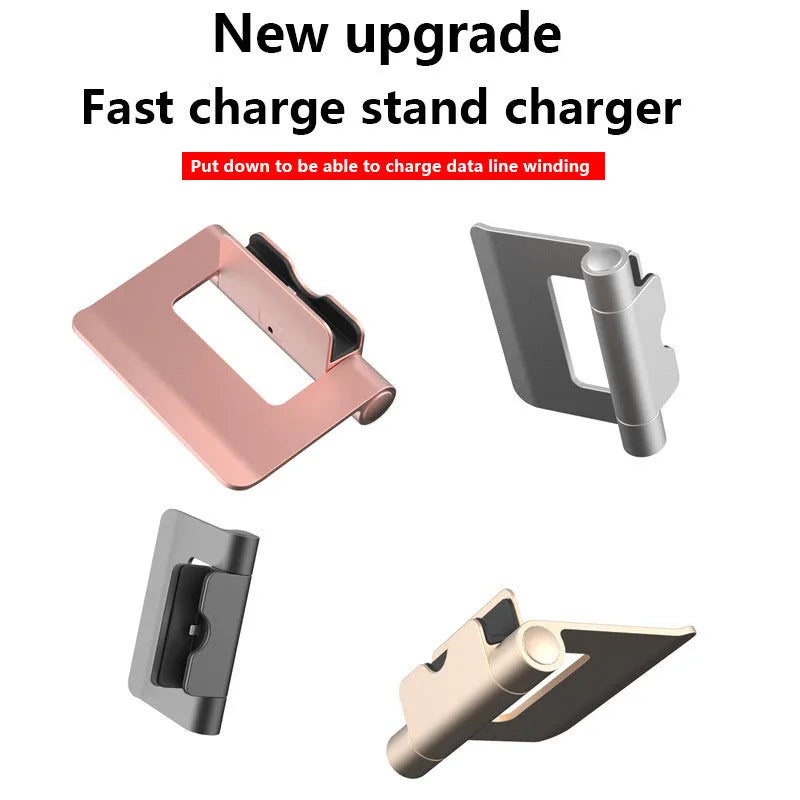 USB charger stand in black, gold, rose gold or silver for iPhone, MicroV8 and Type C, 5V 2000mA