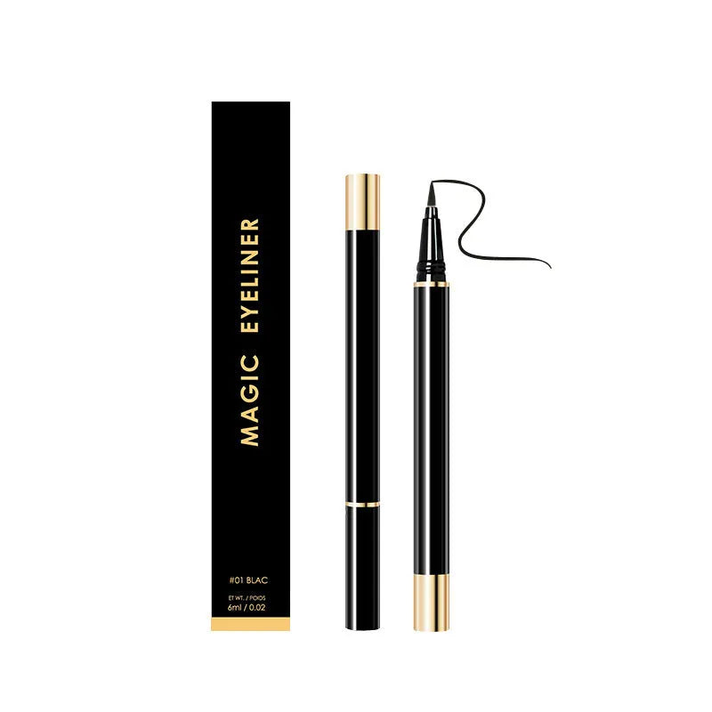 Waterproof liquid eyeliner not easy to smudge, black and transparent options, 0.6ml bottle