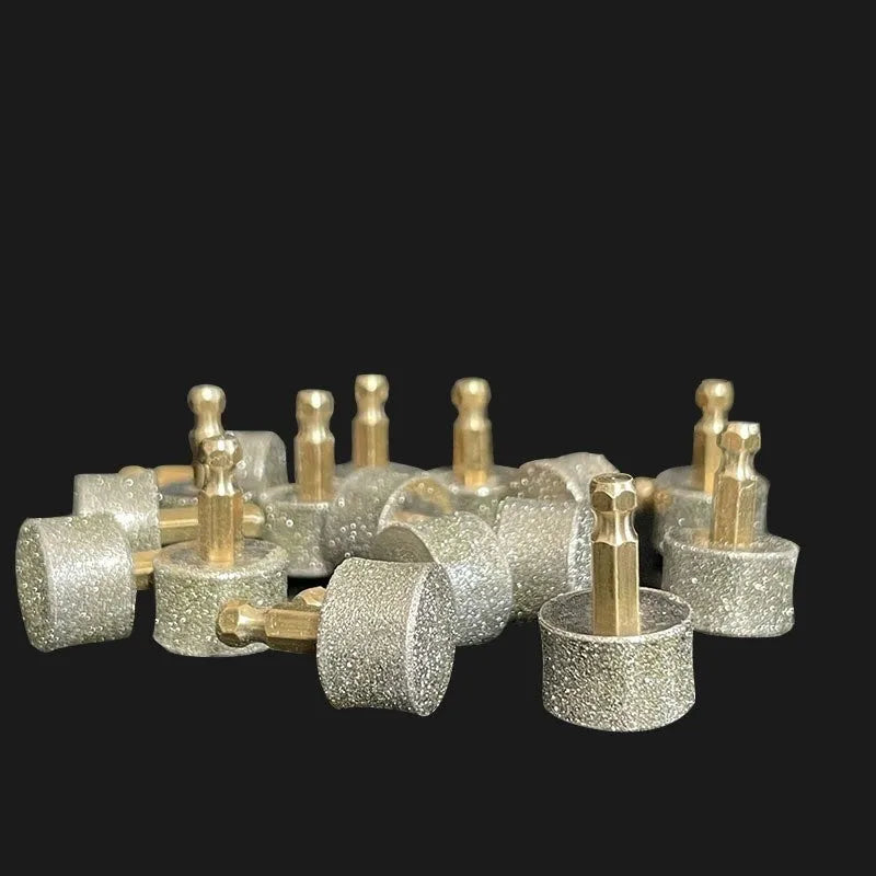 Diamond-coated pet nail grinding head with copper handle, available in 60 mesh and 80 mesh
