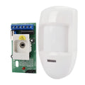 White wired PIR motion sensor, wall mounted, 120 degree, 6-10 m detection, NC relay alarm detector