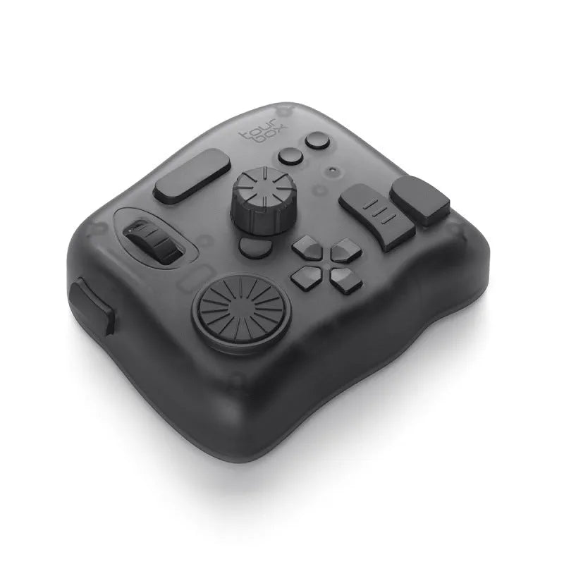 TourBox NEO USB auxiliary keyboard for video editing, measuring 198mm by 148mm.