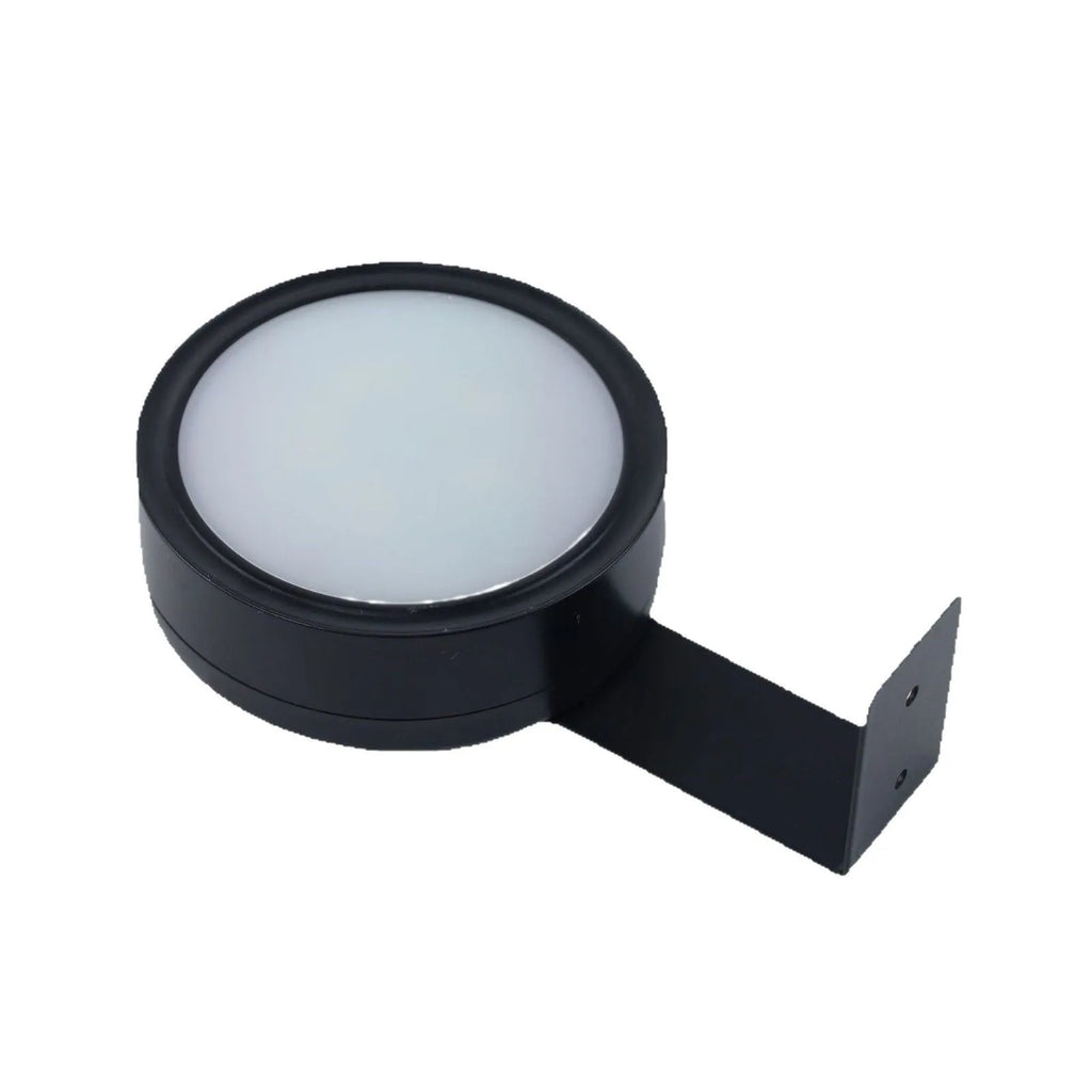 Black magnetic LED painting lamp with remote control on wooden surface
