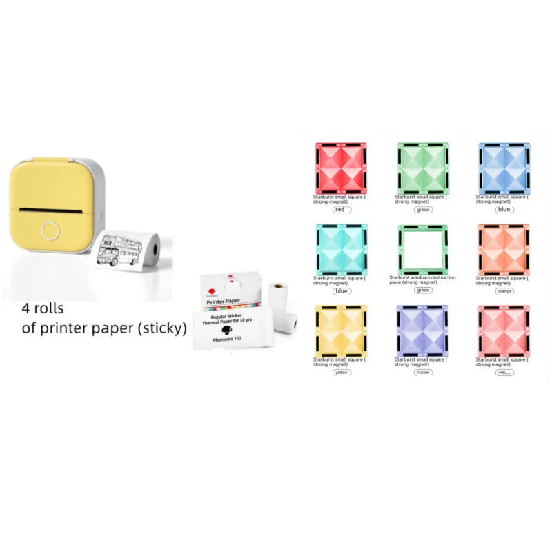 Phomemo T02 portable mini thermal label printer in white, showing front panel with paper slot, with Bluetooth icon