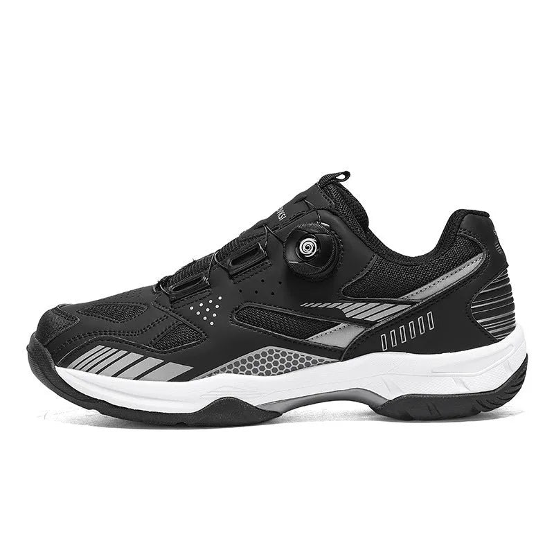 Yellow and black silver unisex casual sneaker with round toe and flat heel on size chart.