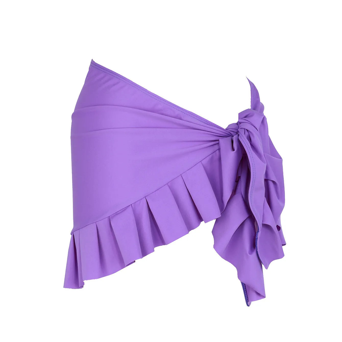 Women's single-shoulder tube top one-piece swimsuit with high waist in solid colour.