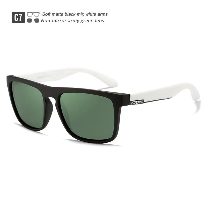Men's polarized sports driving sunglasses with full frame, UV400 protection, and multiple colour options