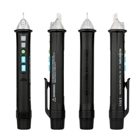 Intelligent multi-function line detection induction pen with sensor tip for electrical testing.