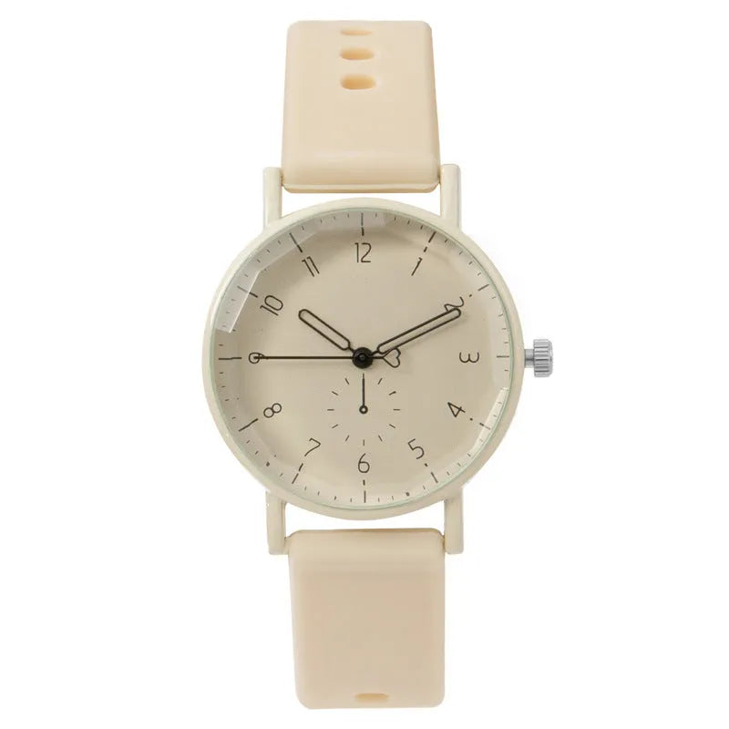Women's digital silicone quartz watch with 33mm dial in mint green colour cartoon design