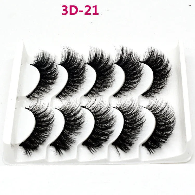 Handmade chemical fibre false eyelashes thick style plastic cotton stalk high-grade fibre mixed specs