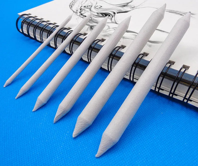 Set of paper eraser pens made from rice paper for art sketching and blending