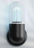 Portable capsule ultraviolet disinfection lamp in black finish showing compact design