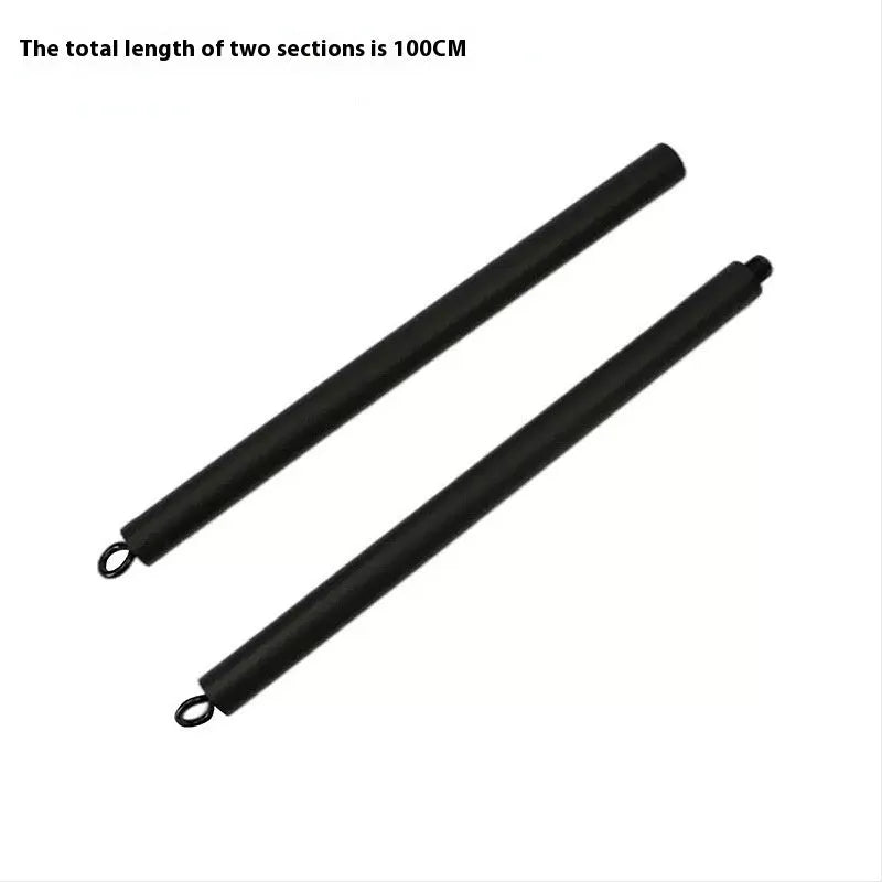 Two-segment push pull fitness stick for yoga and pilates resistance training