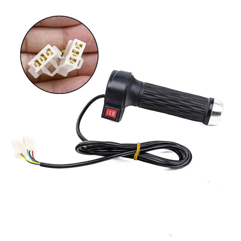 Three-wheel electric car accelerator transfer handle with three-speed rotating mechanism in multiple colour options