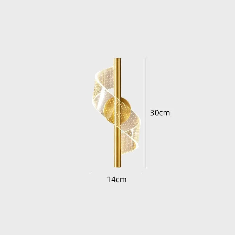 New Art corridor stair background wall lamp with acrylic shade, black finish, smart Tmall Genie compatible